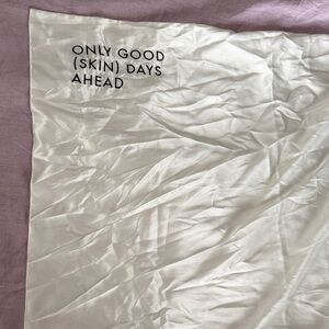Sephora White Silk Pillowcase with Quote